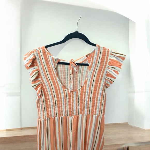 A New Day Striped Flutter Sleeve Dress – Tie Back – Size XXL – NWT - Picture 8 of 12